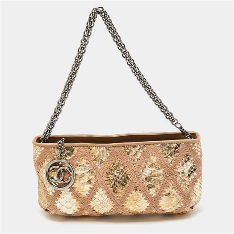 chanel python detachable pochette|Python Chanel Handbags for Women .